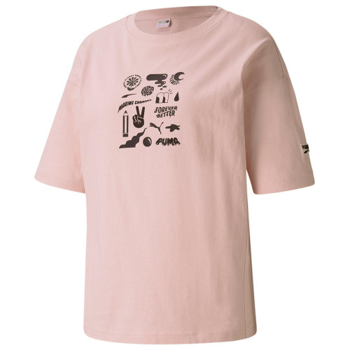 Puma Γυναικεία κοντομάνικη μπλούζα Downtown Graphic Tee